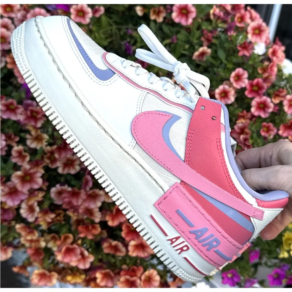 NEW Nike Air Force 1 Shadow Sail Sea Coral Chalk Pink Women’s 7.5 DV7449-101 - Picture 4 of 12